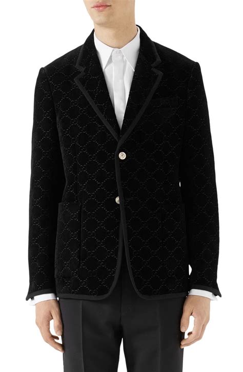 gucci velvet jacket long|Gucci fitted velvet evening jacket.